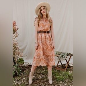 Good Hart Paisley AddisonMidi Dress by Matilda Jane Bohemian Sleeveless Dress